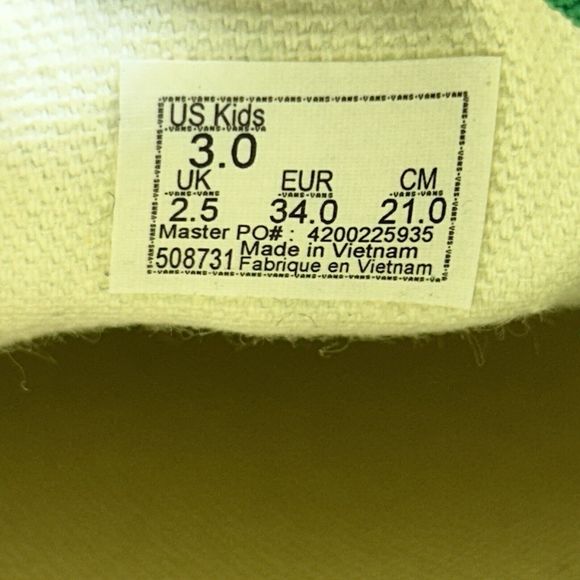 Vans X Sesame Street Authentic Boys Little Kids Pre School Shoes Green Size 3Y - Picture 15 of 16